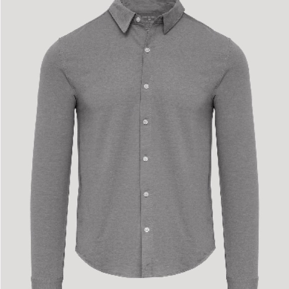 True Classic Oxford Button Down Grey XL NWT Long Sleeeve shirt - Picture 2 of 6